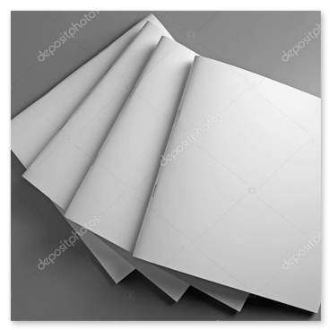 Broschüre mit klarer Typografie